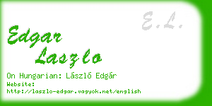 edgar laszlo business card