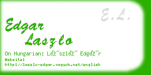 edgar laszlo business card